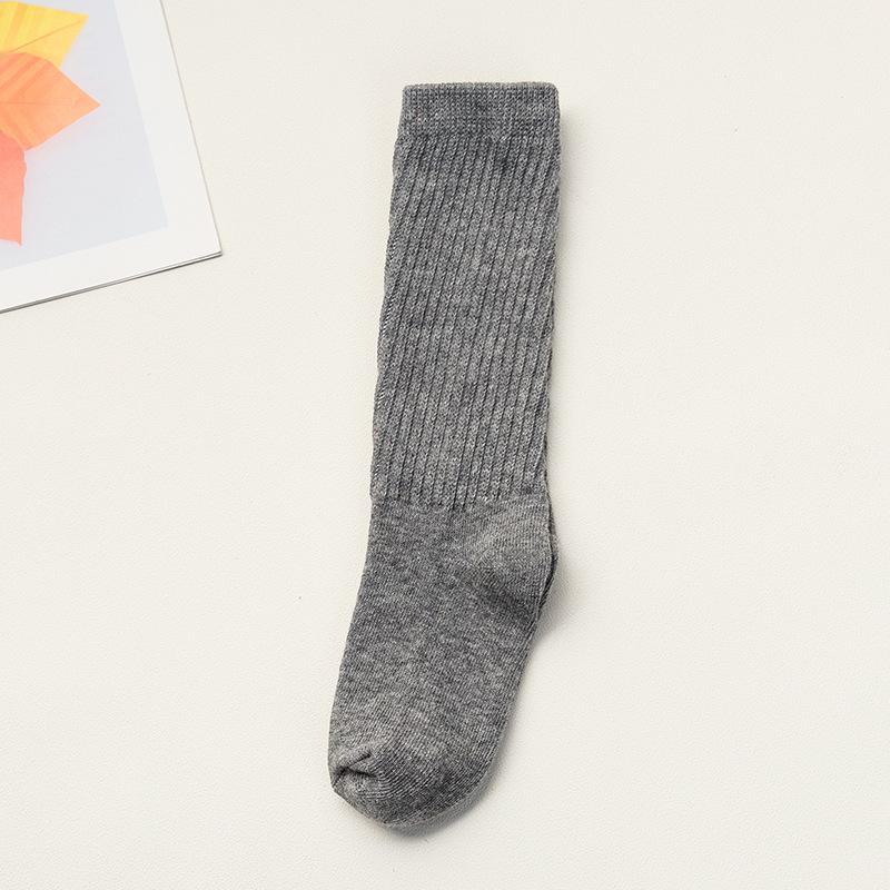 Spring Girls' Cotton Socks - Solid & Candy Colors, Ages 1-8