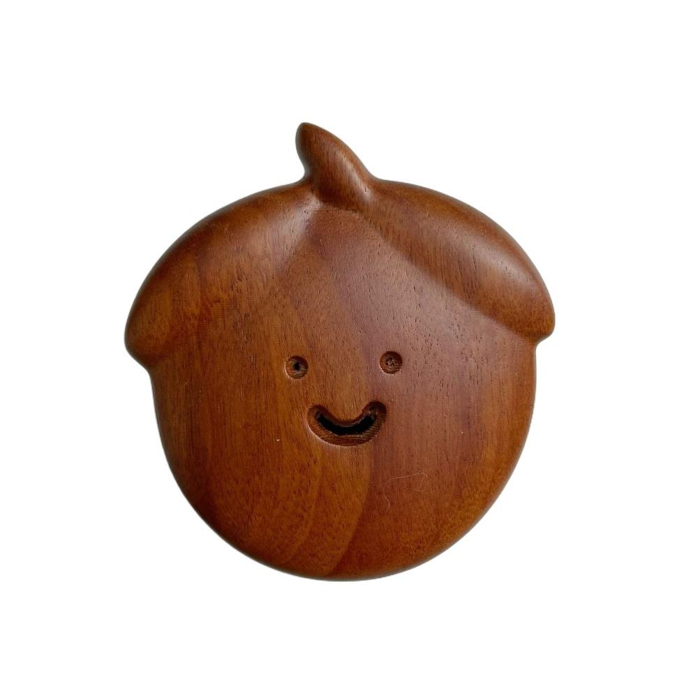 

Brown Sandalwood Hair Comb Mini Round Comb Cute Airbag Cushion Comb Women