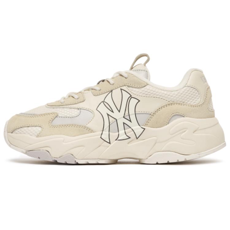 New MLB Big Ball Chunky Lite SD Cushioning Anti Slip Wear Resistant Breathability Low Top Chunky Sneakers Unisex Khaki 3ASHC3S1N-50CRS