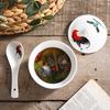 Retro Chinese Ceramic Stew Pot for Single Servings - Ideal for Soup, Dessert, and Bird's Nest Stews