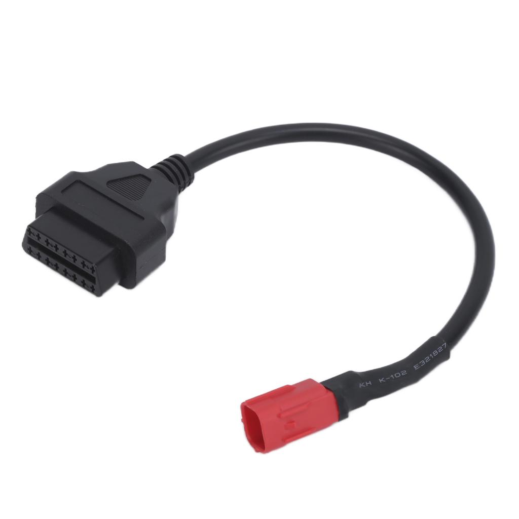 Motorcycle OBD 16Pin to 6Pin Connector Cable Flexible Black Maintenance Modification