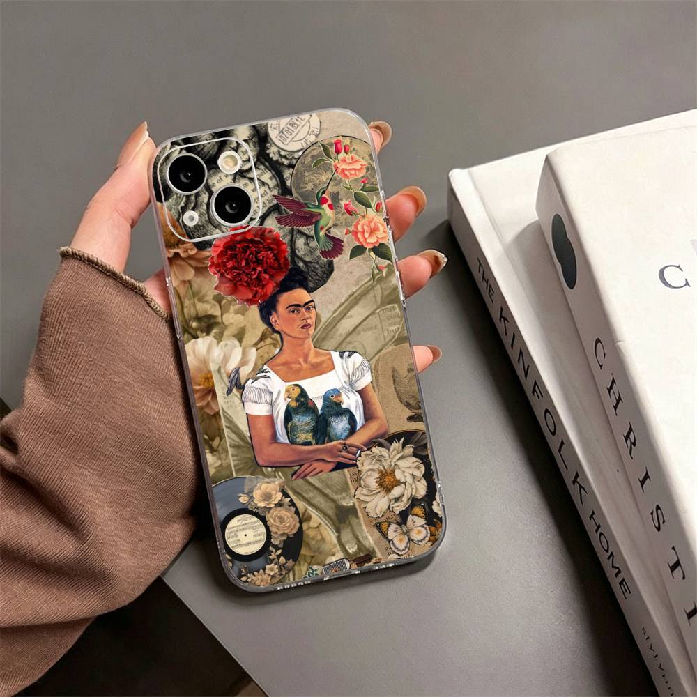 Art F-Fridas K-Kahlo COOL Phone Case For iPhone17,16,15,14,13,12,11 Plus,Pro Max Soft Transparent Cover