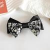 "Retro Large Ribbon Bow Hairpin Inspired by Yang Zi - Elegant Spring Clip Hair Accessory"