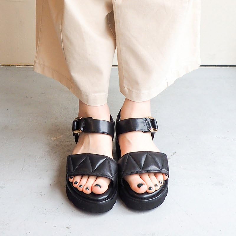 Lightweight Padded Sandals Ashinaga Japanese Shoe Size [Uncle Ashinaga] (AS_1310235)/Uncle Ashinaga/Uncle (Black, Dimensions, Adult, Number, 22.5 Cm)