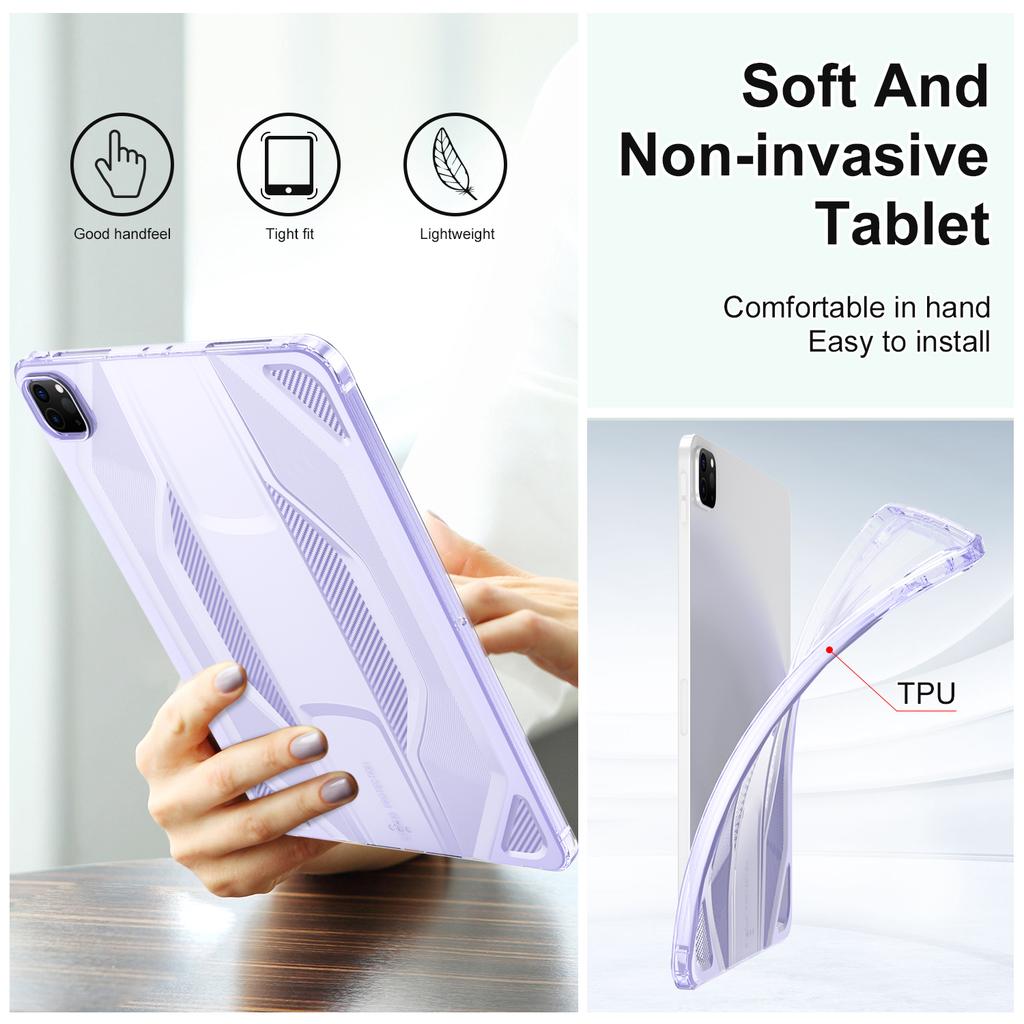 For iPad Pro 11 (2024) Case Anti Drop Clear TPU Tablet Cover
