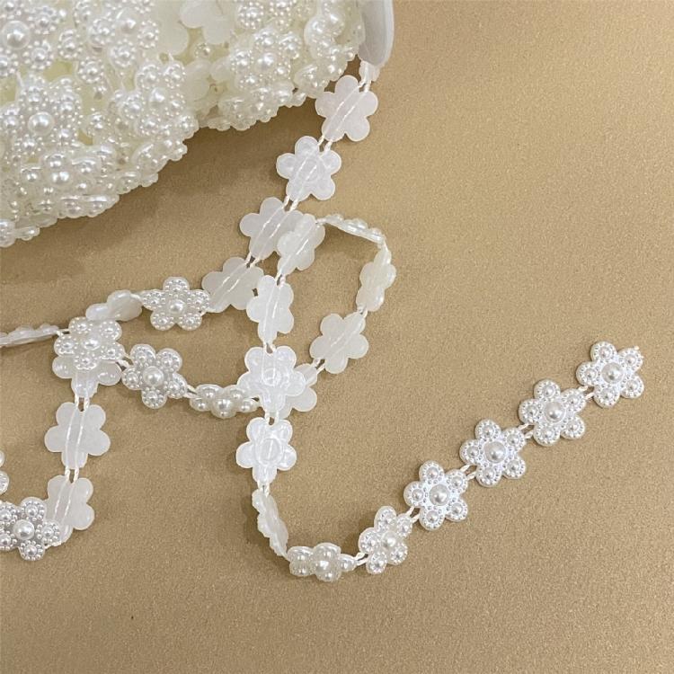 Guirnaldas de Perlas de 13 mm Cadena de Hilo de Perlas Artificiales para Fabricación de Joyería de Boda Decoración