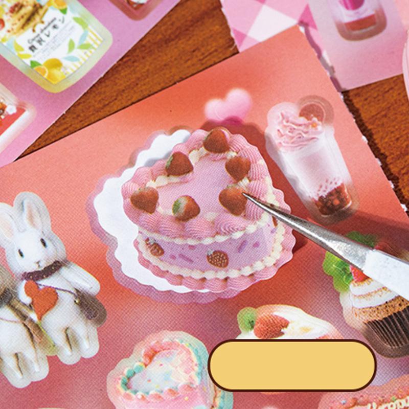 4sheets/bag Sticker Pack Korean Kawaii Food Stickers Scrapbooking Stationery DIY Handbook For Phone Case Notebook Decoration