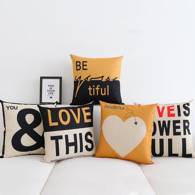Nordic Pillow Cushion Modern Simple Striped Geometric Plaid Pillow Case Sofa Seat Pillow Waist Rest Core