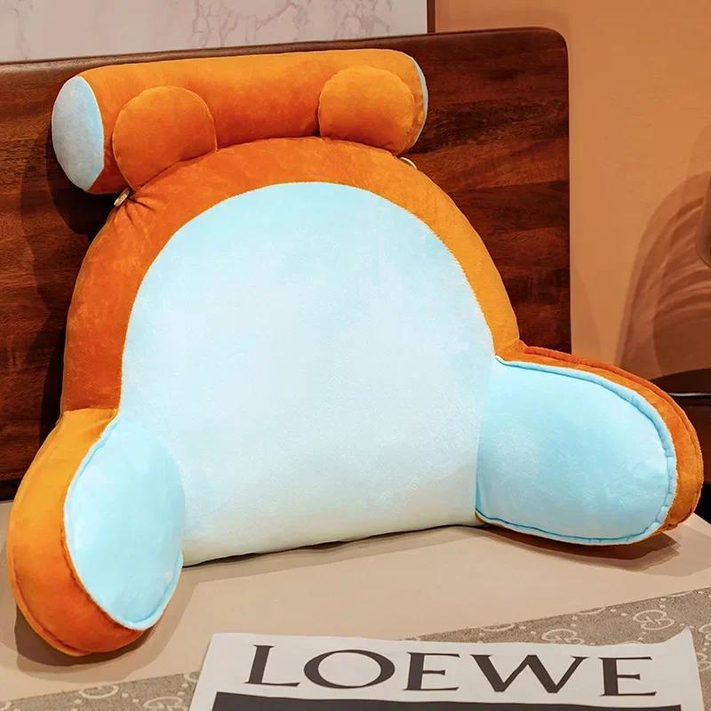 Bedhead Soft Bag Pillow Student Dormitory Office Lumbar Support Protect Waist Cushion Bed Pillow Large Backrest Cushion 55x35cm