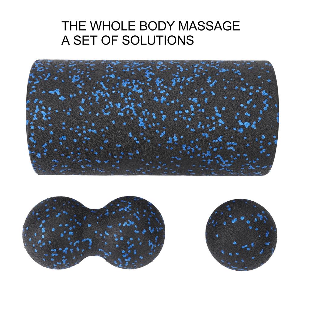 Foam Roller Set 3 in 1 Yoga Column Deeply Massage Professional Fit Body Curve Peanut Ball for Sport