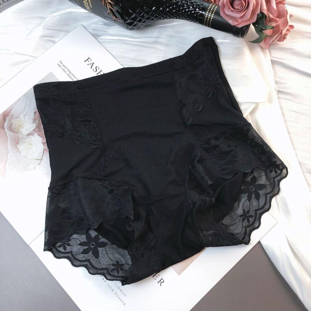 High Waist Slimming Shapewear Lace Flower Body Shaping Underpants Tummy Control Underwear  Daily