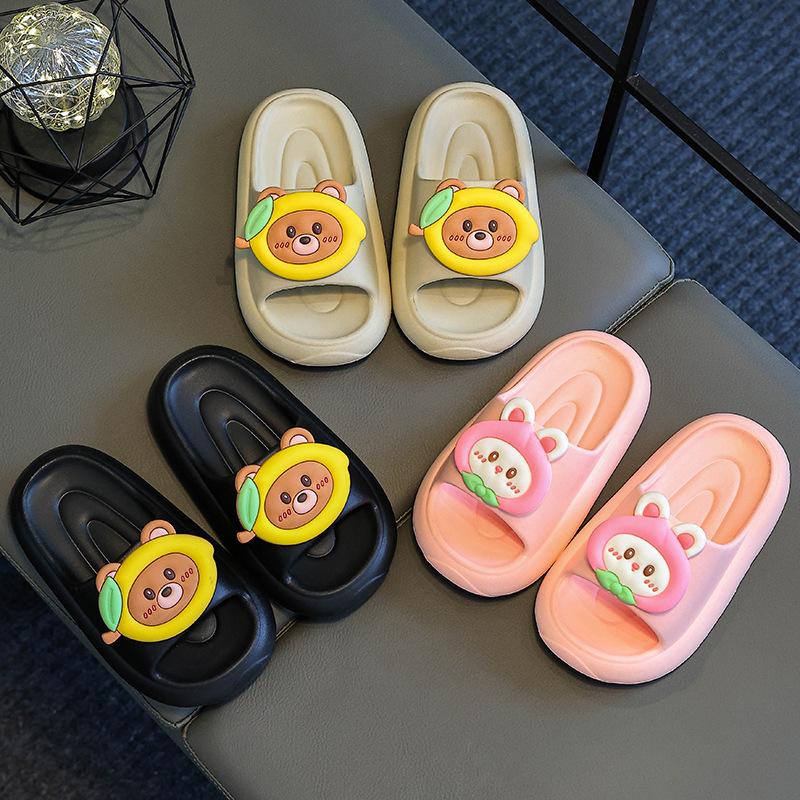 Kids EVA Slippers Soft Non Slip Cartoon Cute Indoor Summer Sandals For Boys And Girls Lightweight Home Shoes