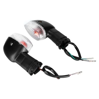 2 STÜCKE Motorrad Modifikation Blinkerleuchte Lampe Passend für YAMAHA R1 Zubehör(Schwarz-Weiss)