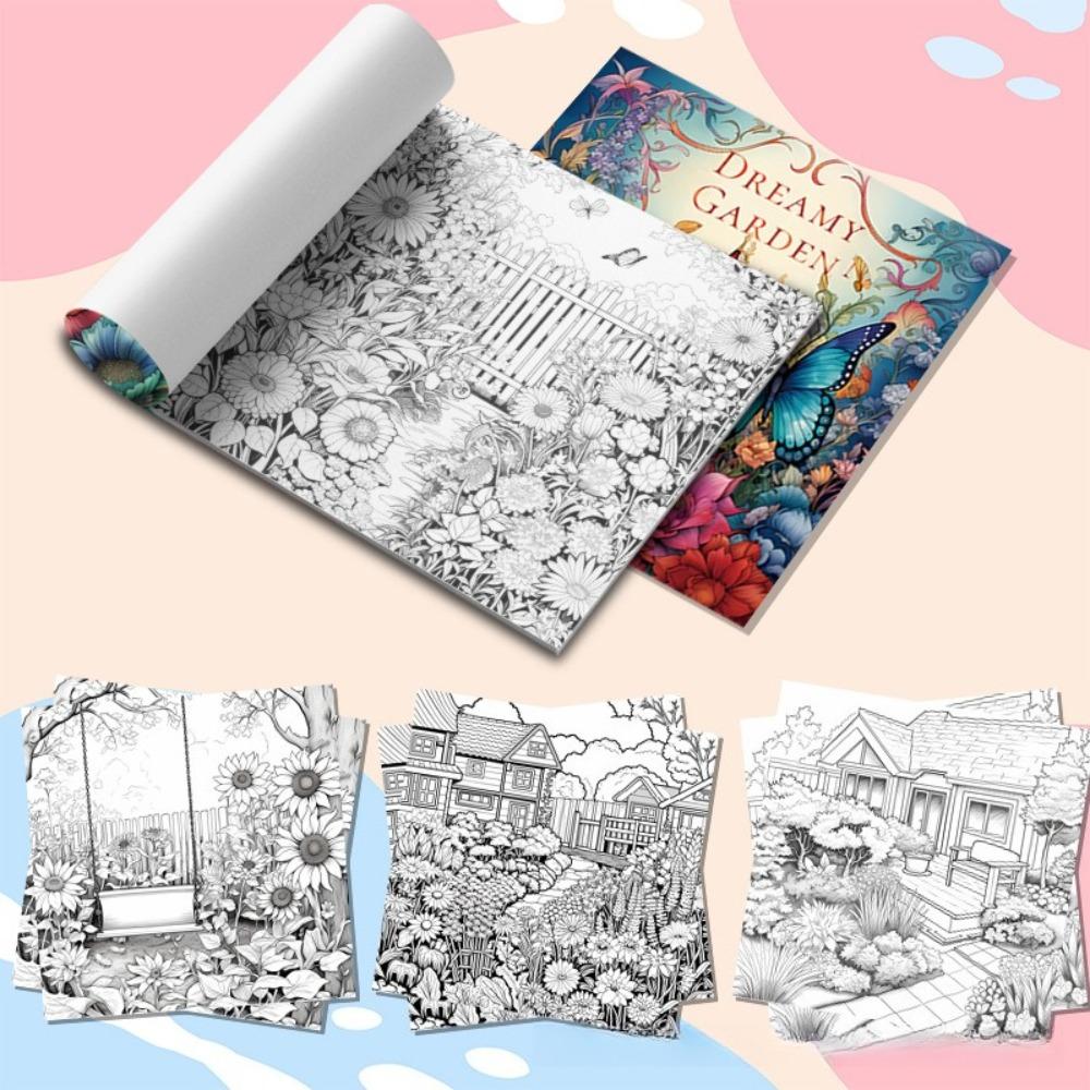 Omalovánky Zasněžená zahrada Omalovánky pro dospělé