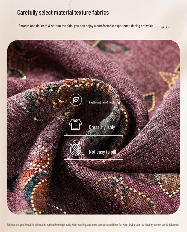 2026 Spring & Autumn Tang Suit Stand Collar Shirt for Middle-Aged & Elderly Women - Plus Size Chinese Style Mother's Wear