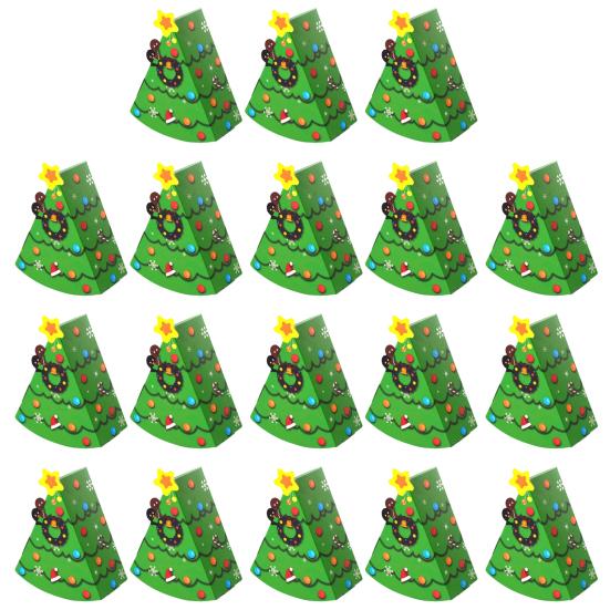 Christmas Candy Boxes Tree Shaped Candy Packaging Box Small Paper