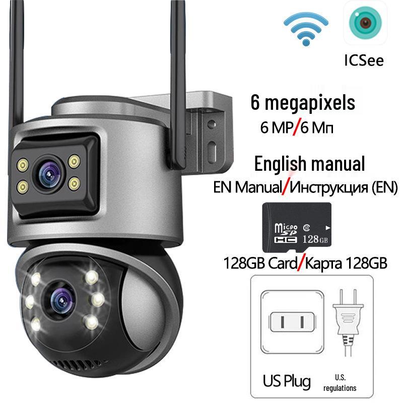 Dual Lens ICsee Wireless PTZ Surveillance Camera