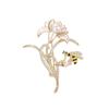 Bo Xin Yun Elegant Peony Pearl & Zircon Bee Brooch