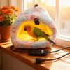 Heated Bird House Plush Nest Hammock Bird Bed Warmer for Lovebird Conure Canary Bunny Guinea Chinchilla Parakeet Cockatiel
