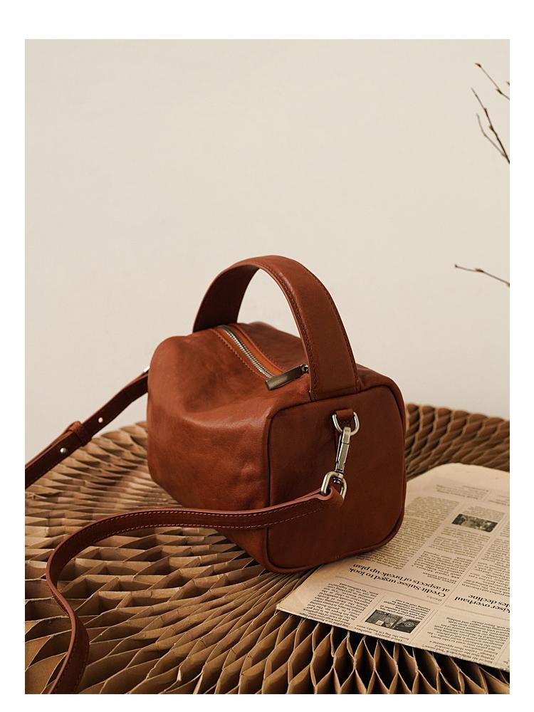 Johnature Pillow Bag Casual Genuine Leather Women's Handbag Versatile Solid Color Soft Cowhide Shoulder Crossbody Bags