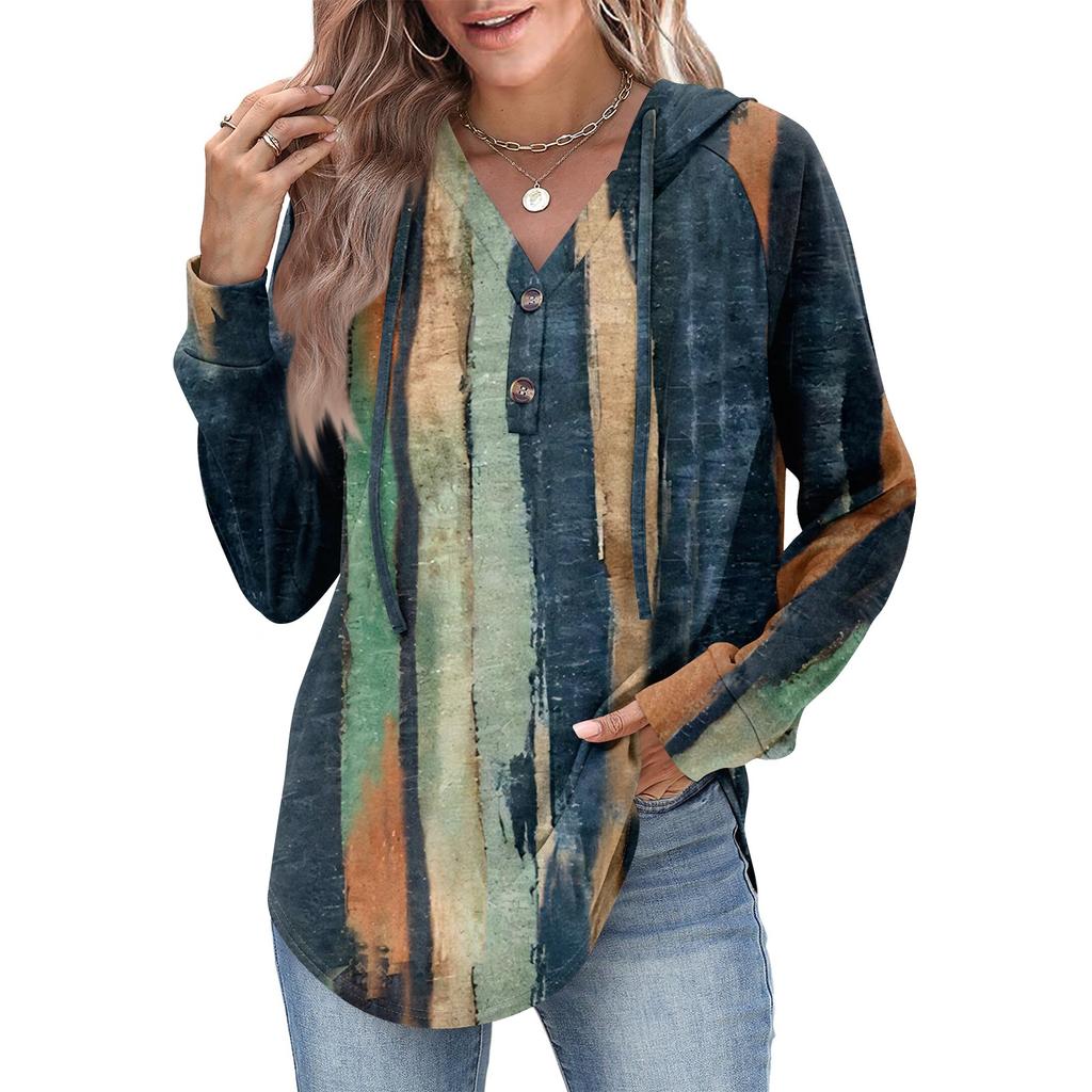 Women's Fashion Women's Lightweight Long Sleeve Pullover With Pockets Preppy Graphic Hoodie