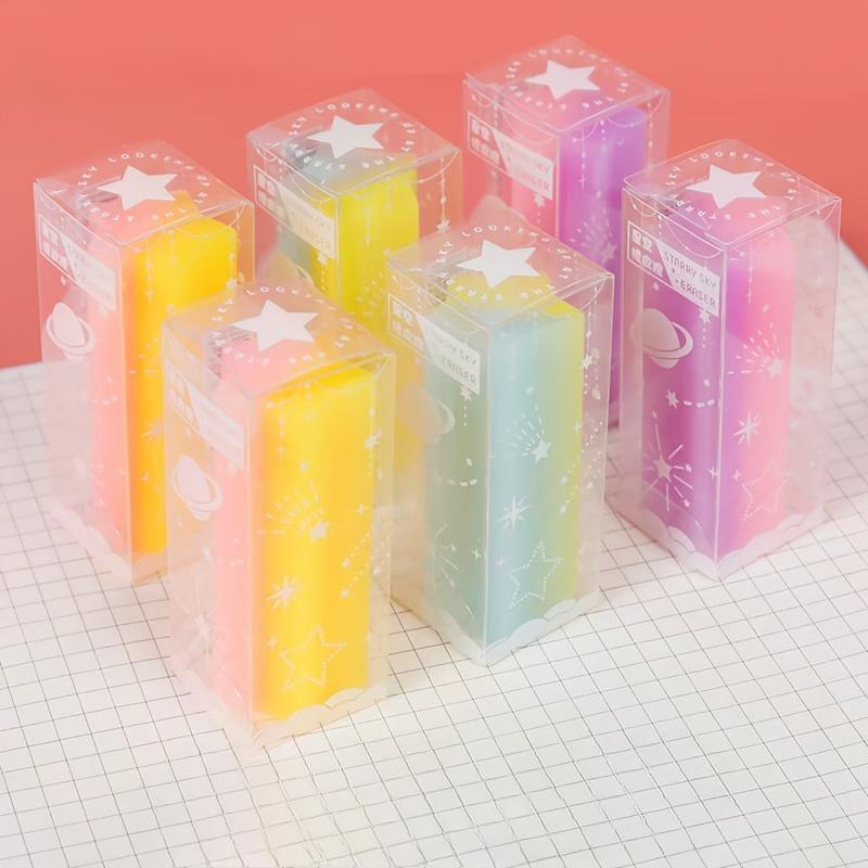 The Latest Starry Five Pointed Star Eraser Gradient Jelly Colored Eraser Creative Gift Eraser Looks Good and Can Be Wiped Clean