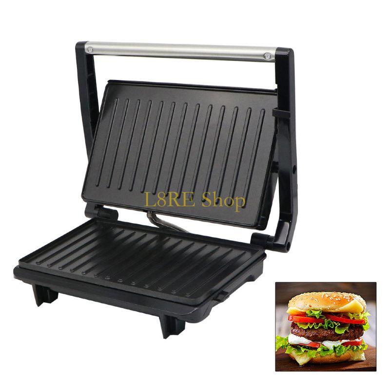 L8RE Electric Contact Grill Barbecue Smokeless Baking Opens 180 Degree Barbecue