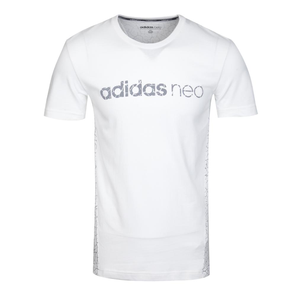 Adidas Neo Comfortable Soft Letter Short Sleeve T-Shirt Men Tops White CE1049 M