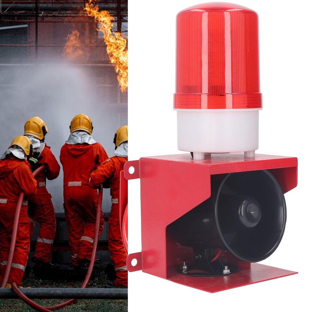 115dB Industrial Sound and Light Alarm, Energy Saving and Highlight, Waterproof Alarm Siren Horn, Wide-Application Emergency Outdoor Alarm Strobe with