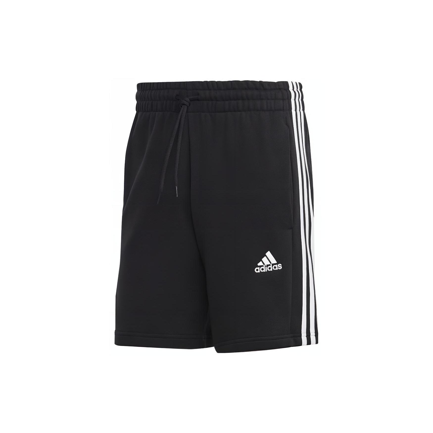 adidas Essentials French Terry 3-Stripes Shorts Black Men s IC9435 L