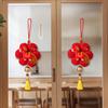 2026 New Year Decoration Hanging Plush Ornament with Wind Chime Room Decor Chinese New Year Hanging Ornament Festival Supplies
