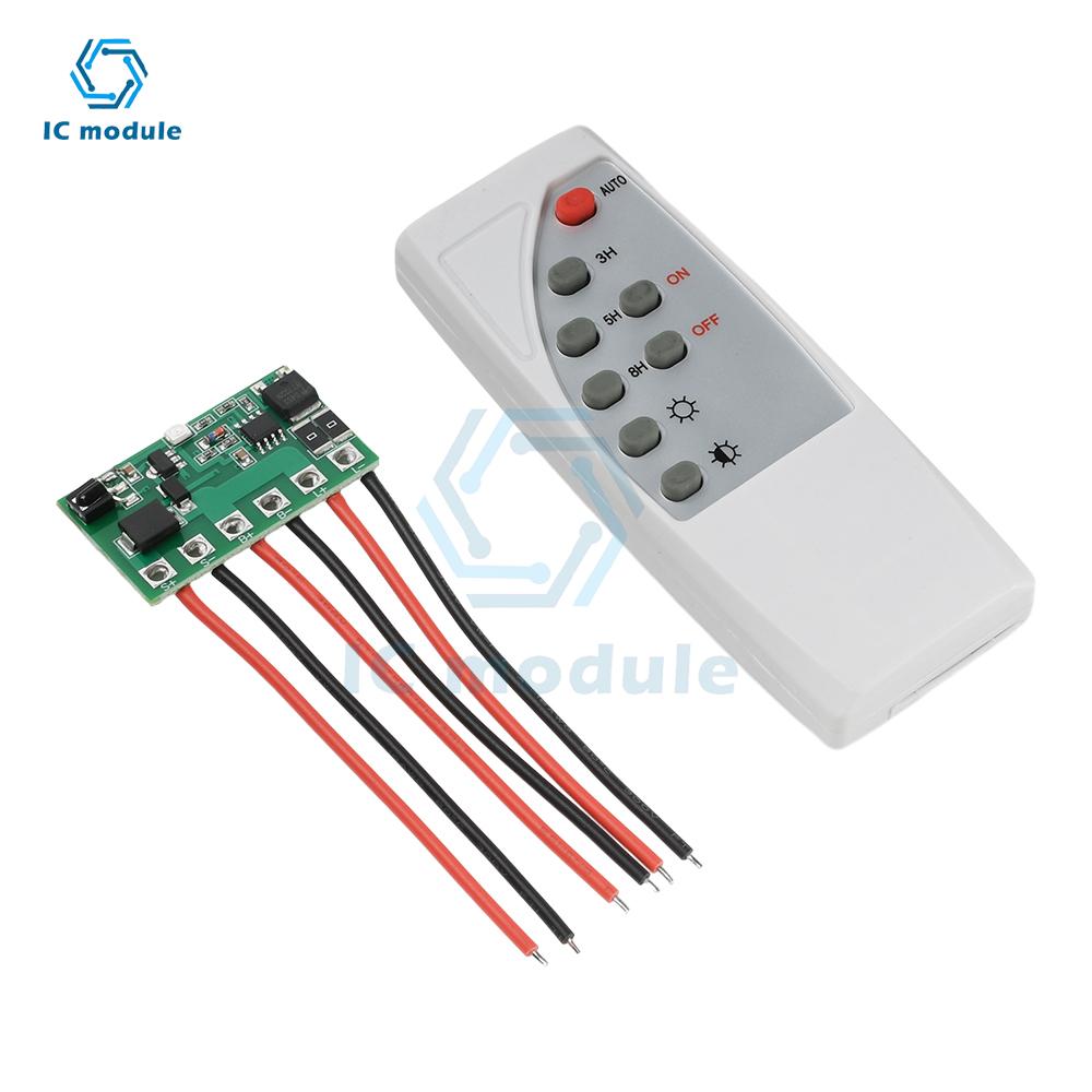 Solar Street Light Circuit Board Solar Light Driver Control Board With Remote Control Long Light Timer 6.4V 7.4V 11.1V 12V