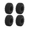 4 Pcs RC Tires Rubber Black Strong Cushioning Remote Control Car Tires with Anti Slip Nuts for Axial SCX24 1 24 RC Car