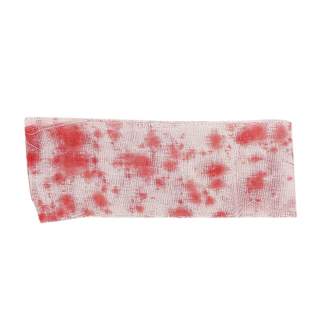 Halloween Bloody Gauze Decorations Horror Style Bloody Cloth Bandage Door Curtain Creates Spooky for Halloween Haunted House Party Decor
