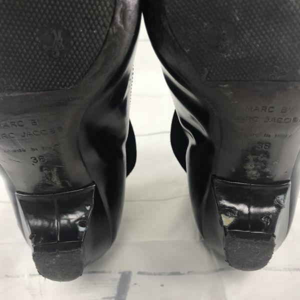 Marc by Marc Jacobs Italy Lace-Up Booties Size 36A 22.5-23.0 Black Heels 3cm(USED)