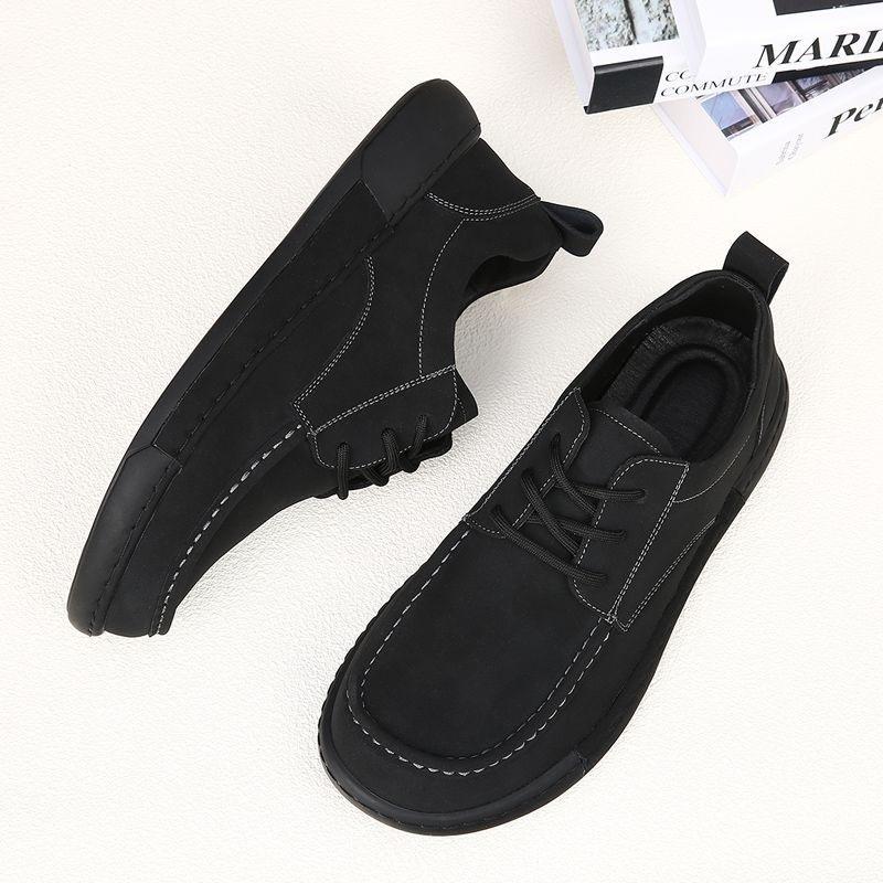 Men's 2025 Spring New Retro Soft-soled Men's Fashion Trend Breathable Casual Leather Shoes