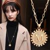 2020 Autumn And Winter Simple Double-Sided M & B Literal Sweater Chain Fashion Temperament Necklace