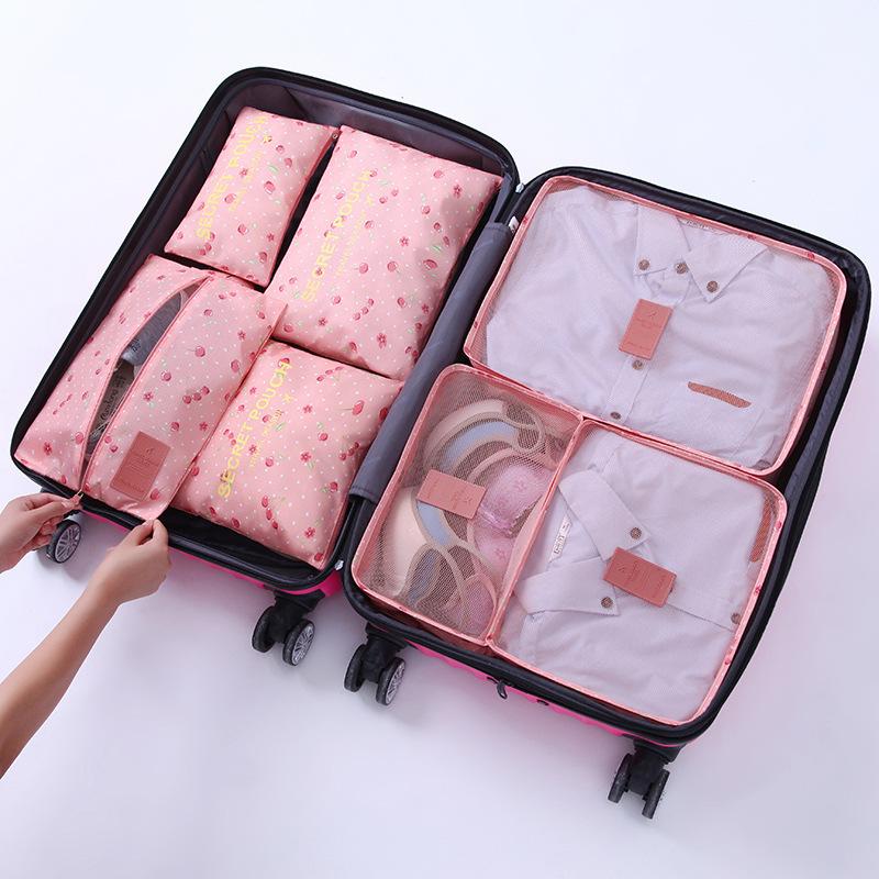 Travel Storage Bag Seven-Piece Set Clothes Sorting Organizer Bag Suitcase Clothing Packing Storage Bag