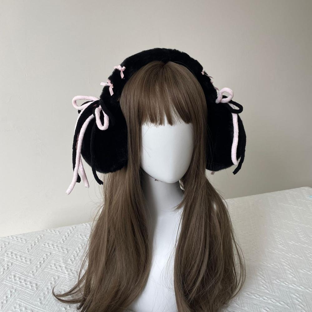 Y2k Winter Ear Warmer Earflap Plush Ear Cover Fashion Bowknot Earmuffs  Girls
