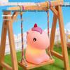Cute Pink Pony Silicone Night Light: Adjustable Seven-Color Soft Glow for Bedroom or Desk