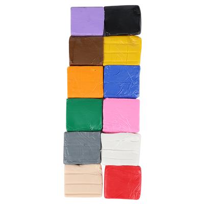 12 Colors Clay Polymer Set Polymer Clay Hand DIY Toy Modeling Polymer Clay Learning for Kid