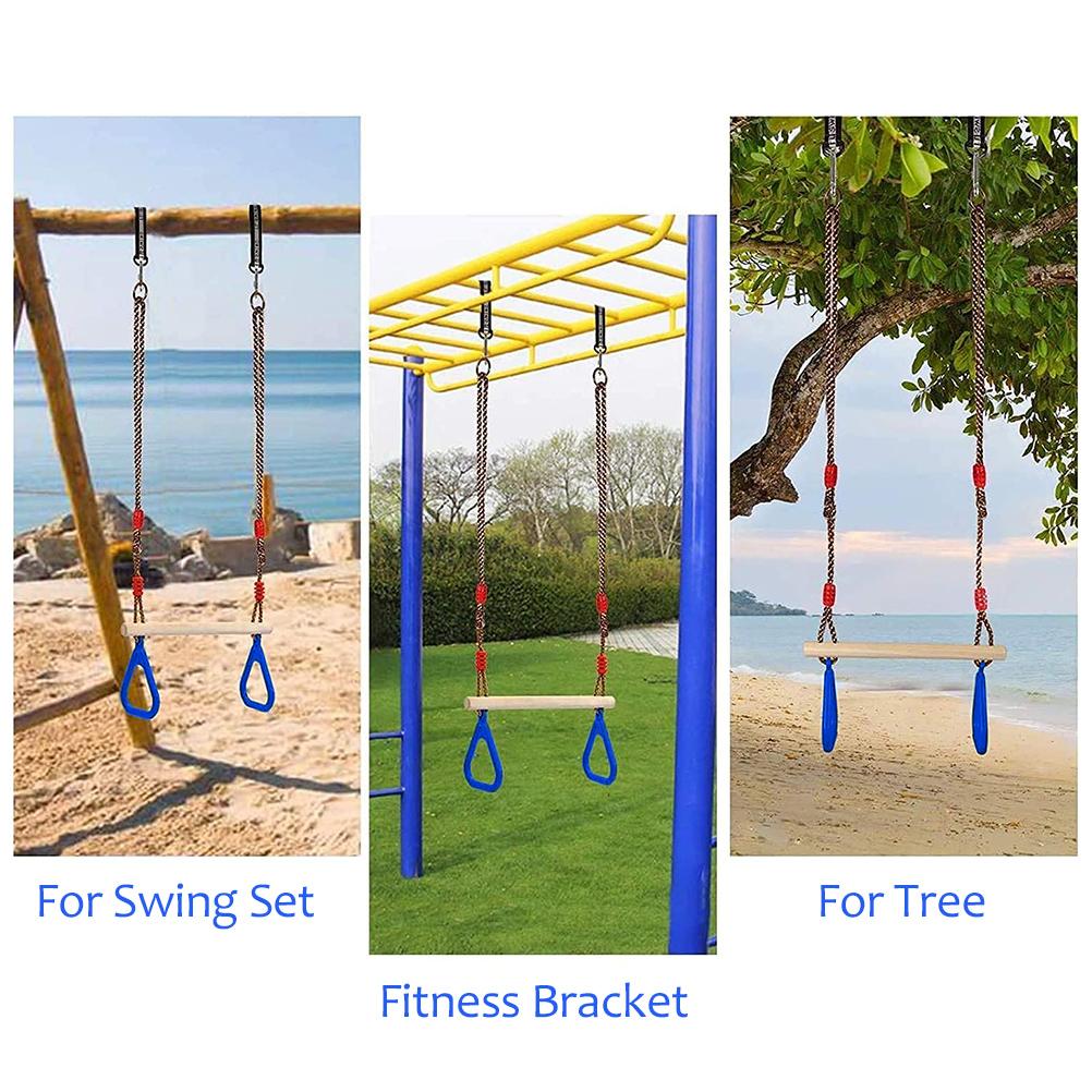 Swing Outdoor Children 120 kg Load Capacity Multifunctional Children"s Wooden Trapeze Swing Gym