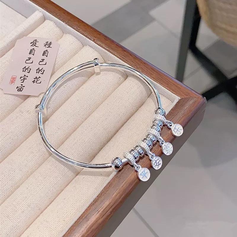 Peace and joy transfer bead bracelet versatile fashion for girlfriend's birthday
