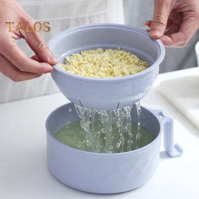 Mikrovlnná sada mísy Ramen Mikrovlnný vařič Ramen s víkem Prostorově úsporný nástroj Ramen Maker Instantní vařič na nudle pro domácí kancelář na koleji