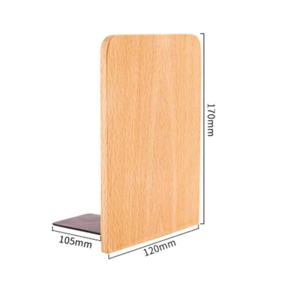 Anti-Slip Wood Book Stoppers Detachable Book Supports High Quality Wooden Bookends  School Office