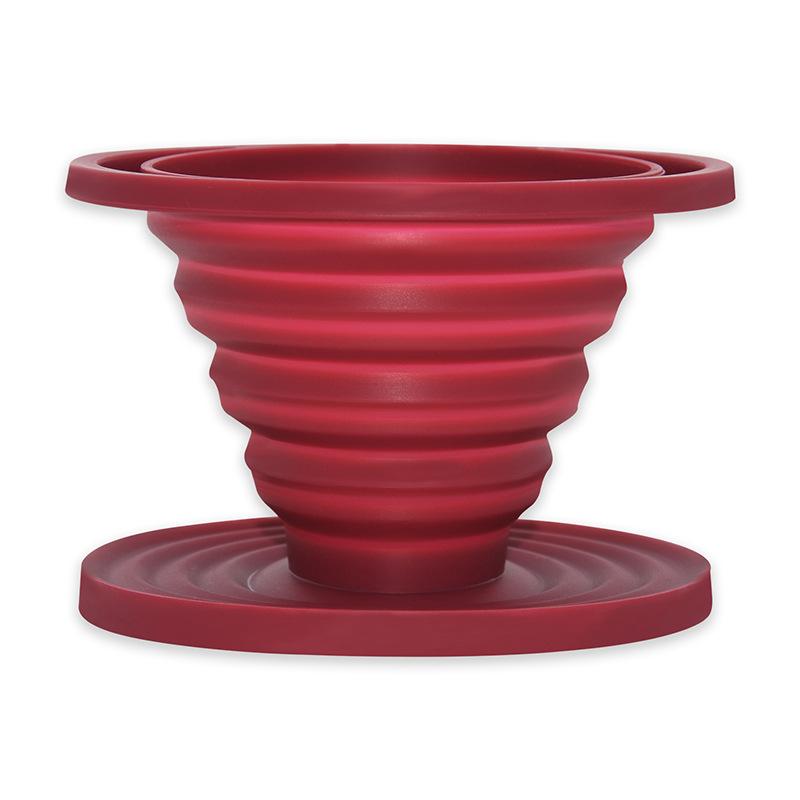 Creative portable home outdoor homemade coffee filter creative silicone foldable coffee funnel cup