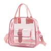 Fashion Transparent Travel Beach Crossbody Bags Large Capacity PVC Sports Jelly Shoulder Bags Portable Toiletry Storage Handbags