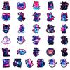 56Pcs Neon Light Animal Cat Cartoon Stickers Aesthetic Decal Diy Skateboard Phone Cup Suitcase Cute Decoration Sticker For Kid