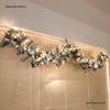 Snow-Dusted Christmas Rattan Wreath for Doorway & Window Decoration