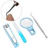 Elderly Portable Nail Grinding Tool Nail Clipper with Magnifying Glass Manicure Tool Set